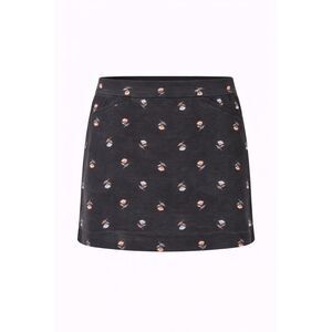 Croft & Barrow Floral Stretch Skort Size 16 Regular Black Comfort Waist